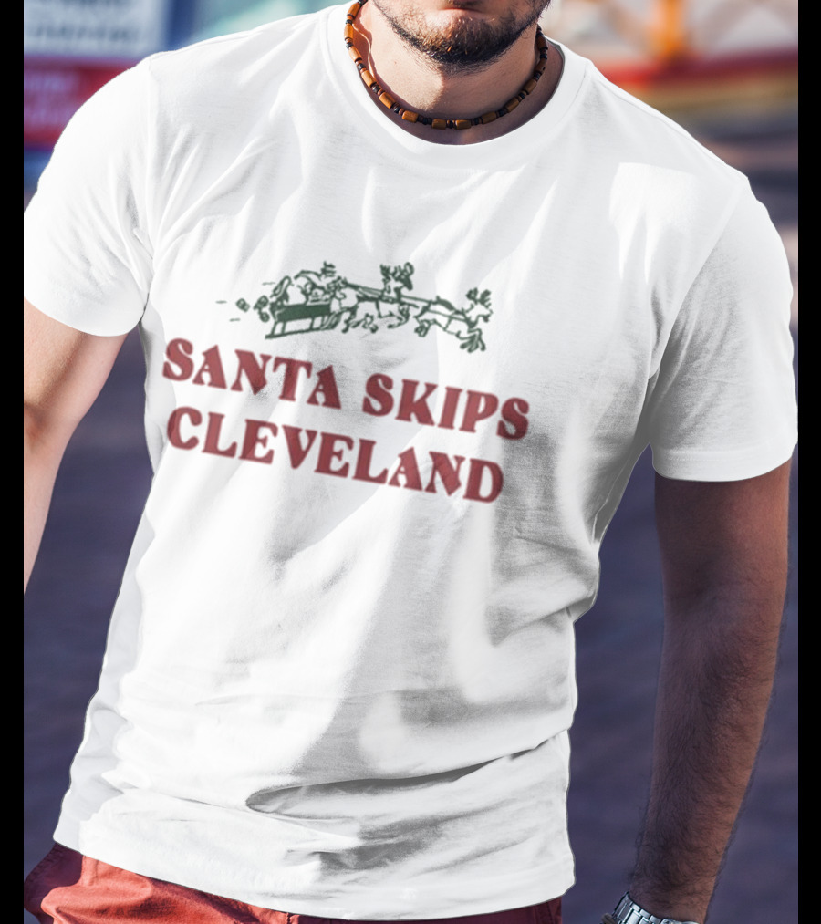 Max Scharping Santa Skips Cleveland Wearing T-Shirt