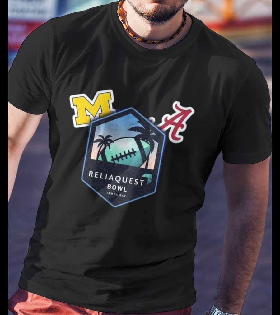 Reliaquest Bowl Michigan M Alabama A Tampa Bay Football December 31 T-Shirt