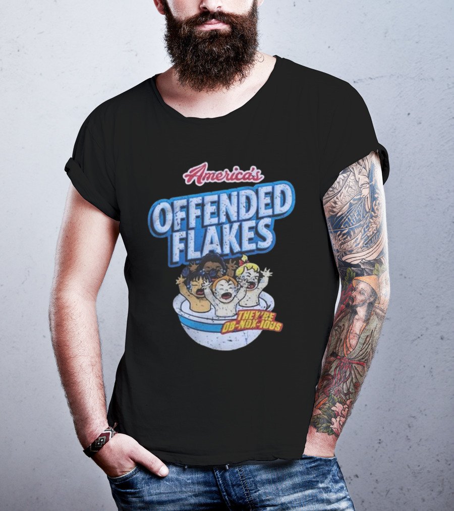 Derek Holland Wearing America's Offended Flakes They're Ob Nox Ious T-Shirt