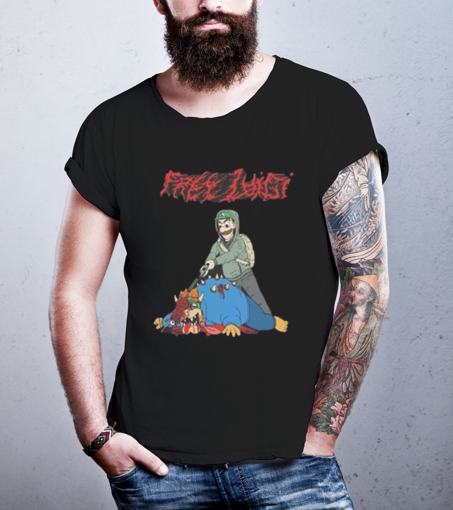 Free Luigi Mangione Sanguisugabogg Controversy Mario T-Shirt