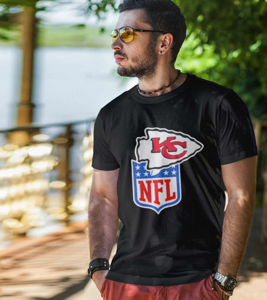 Kansas City Chiefs NFL Shield Emblem Collaboration T-Shirt