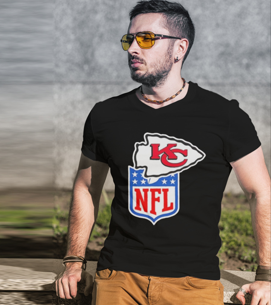 Kansas City Chiefs NFL Shield Emblem Collaboration T-Shirt