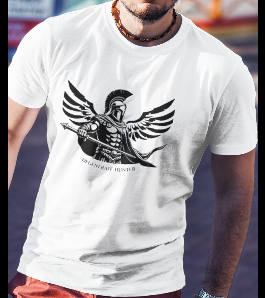 Petey B Winged Roman Gladiator Degenerate Hunter T-Shirt