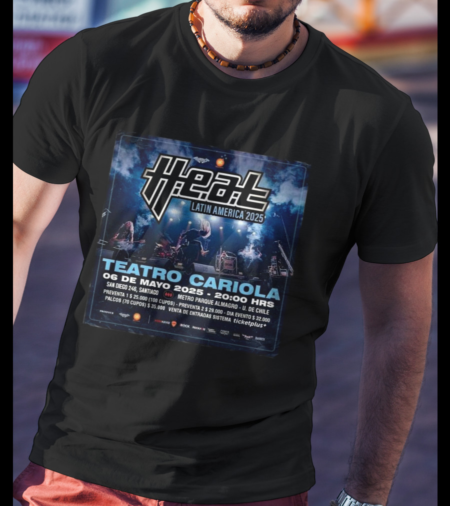 H.E.A.T Latin America 2025 Teatro Cariola Santiago May 6 2025 20:00 HRS T-Shirt