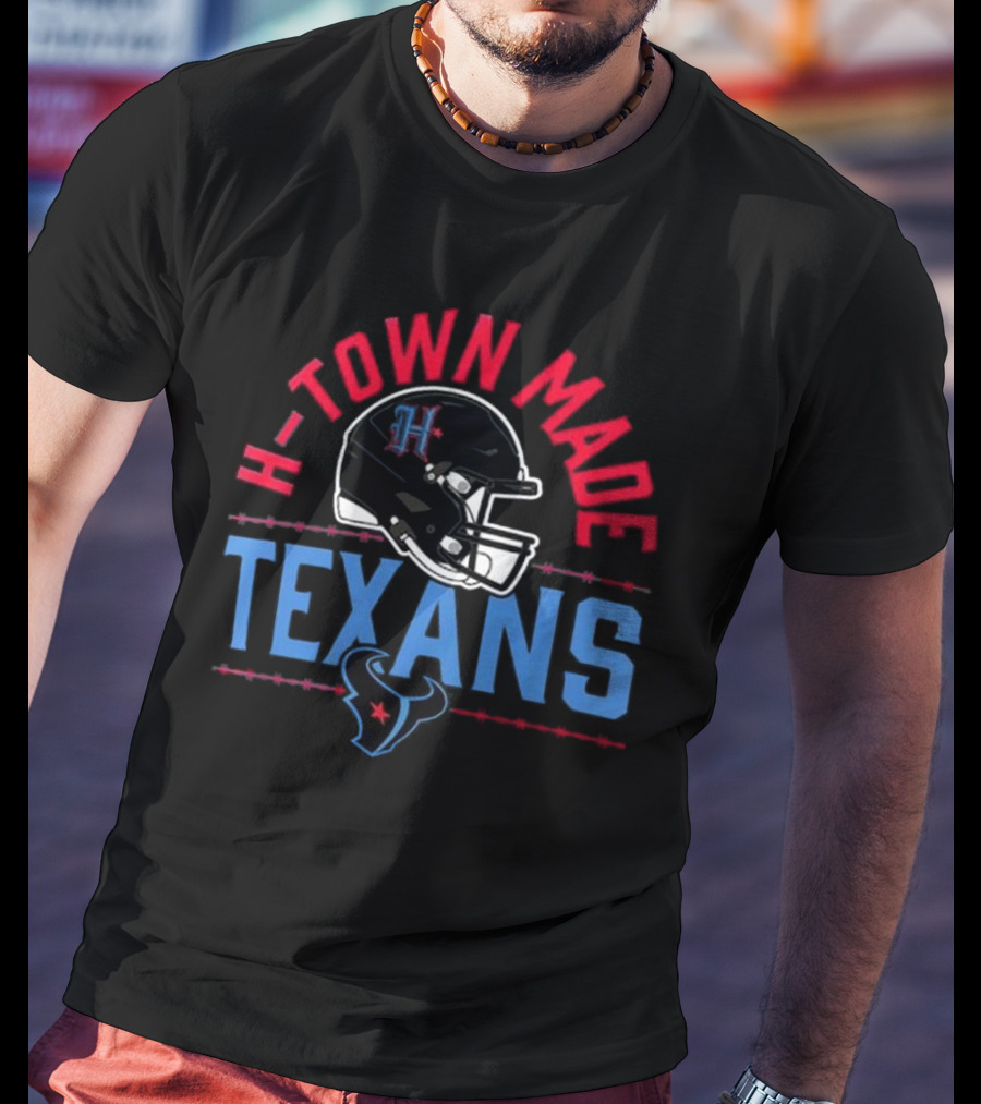 H-Town Made Texans Football Helmet T-Shirt