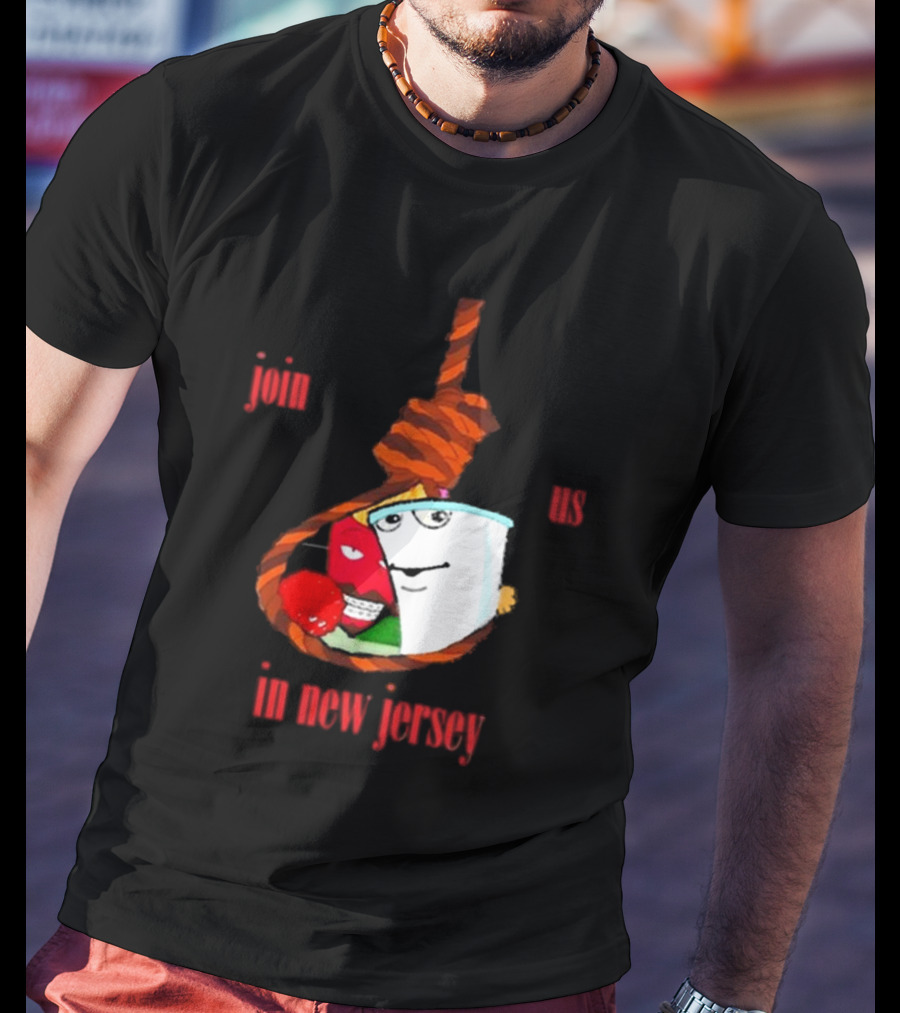 Join Us In New Jersey Mischa Aqua Teen Hunger Force Characters Rope T-Shirt