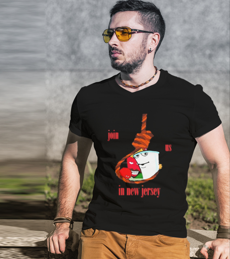 Join Us In New Jersey Mischa Aqua Teen Hunger Force Characters Rope T-Shirt