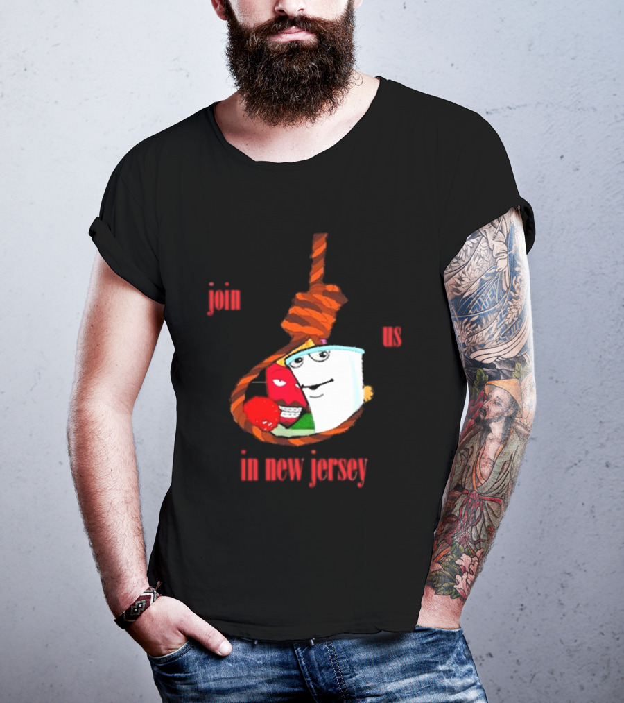 Join Us In New Jersey Mischa Aqua Teen Hunger Force Characters Rope T-Shirt
