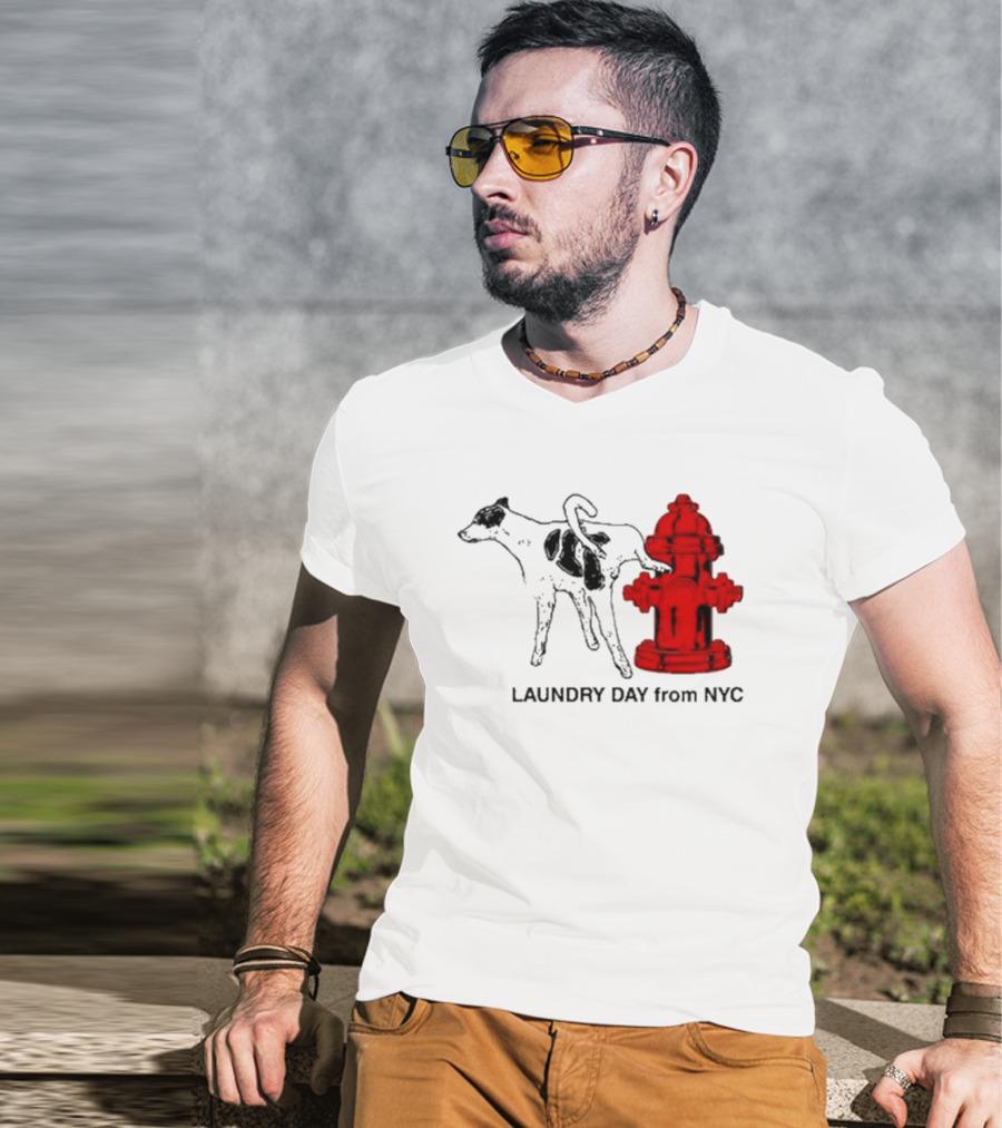 Laundry Day From NYC Fire Hydrant Cow T-Shirt