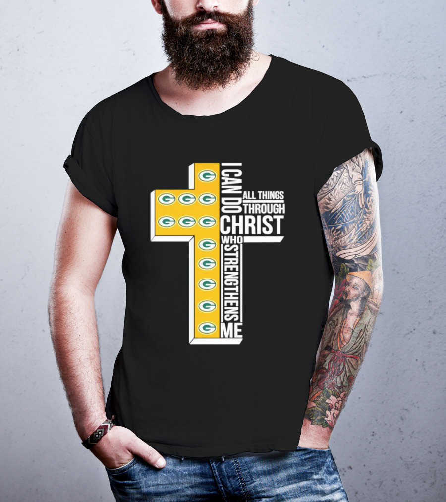 Green Bay Packers I Can Do All Things Through Christ Who Strengthens Me T-Shirt