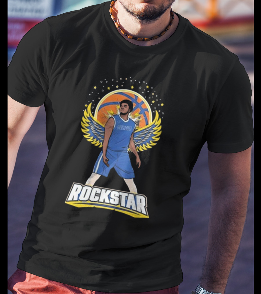 Believe Rockstar Basketball Wings And Stars T-Shirt