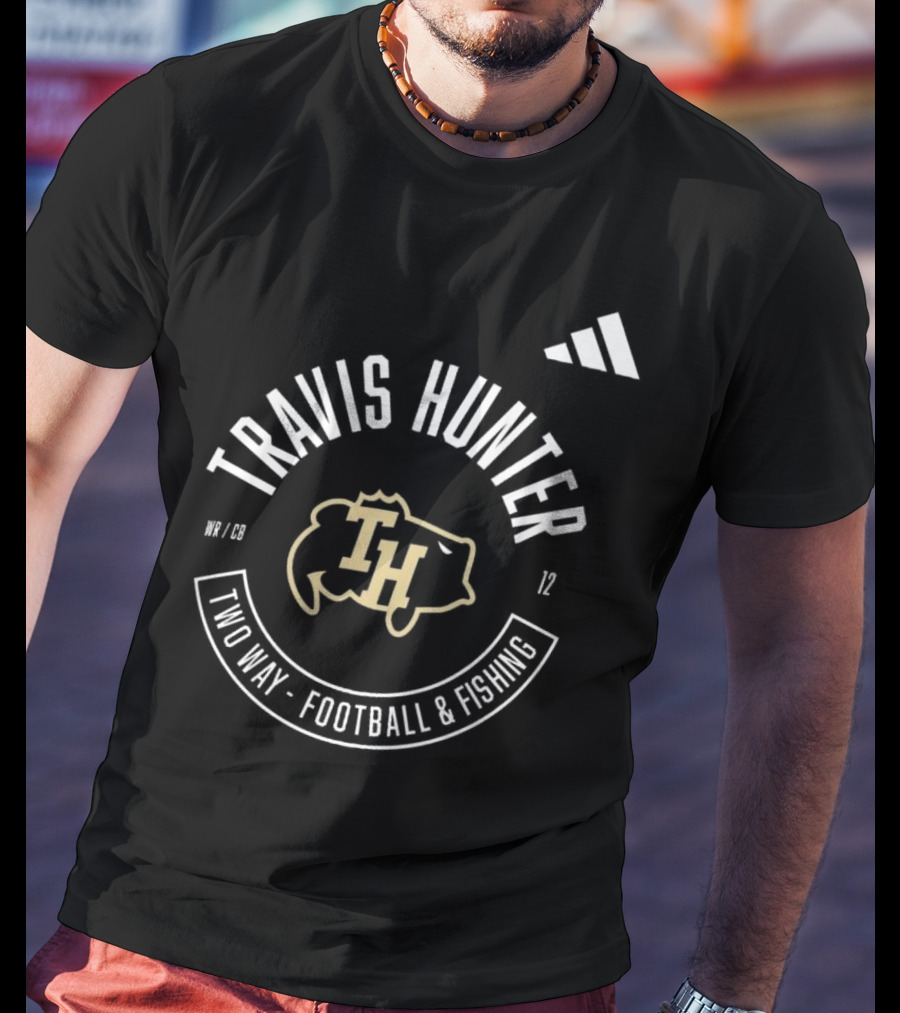 Travis Hunter WR/CB 12 TH Two Way Football And Fishing T-Shirt