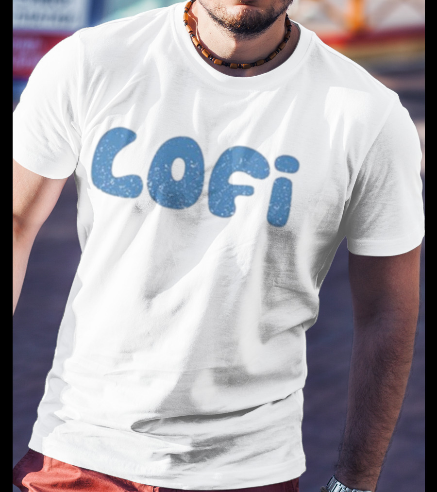 Lofi Join The Flurry Retro Blue Text T-Shirt