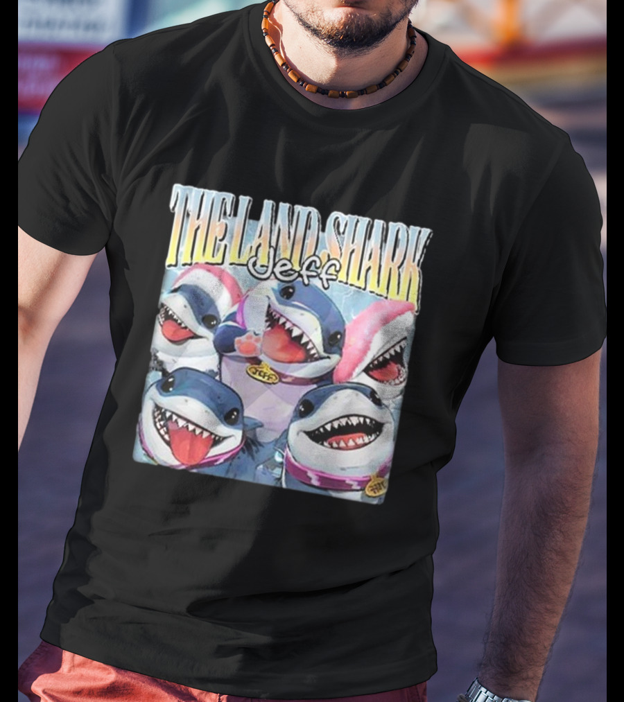 Jeff The Land Shark Smiling Cartoon Characters T-Shirt