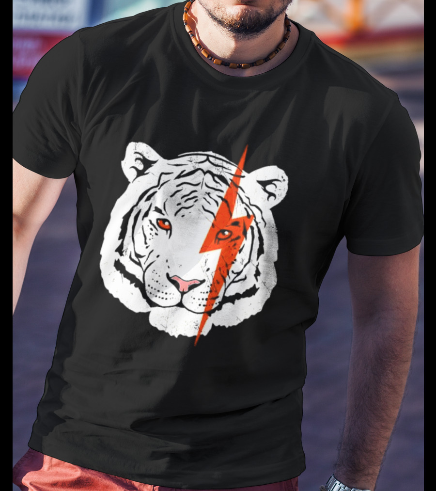 Cincinnati Bengals Lightning Tiger Logo T-Shirt