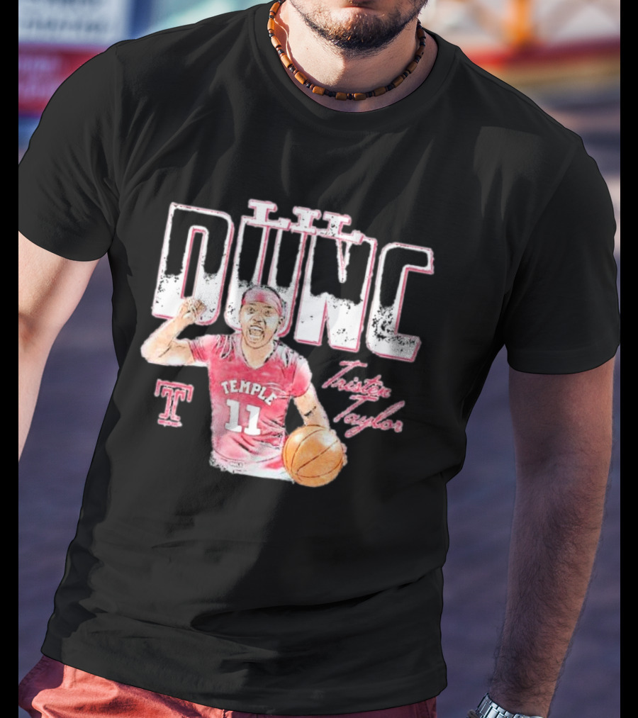 Lil Dunc Tristen Taylor Basketball Temple Owls Player T-Shirt