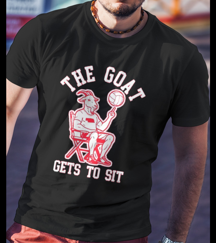 The Goat Gets To Sit Spinning Volleyball T-Shirt