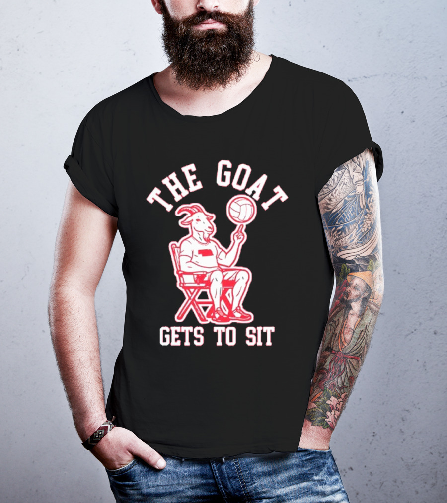 The Goat Gets To Sit Spinning Volleyball T-Shirt