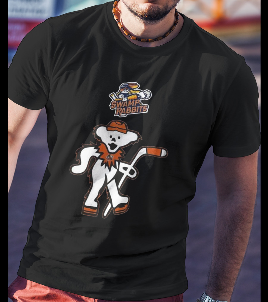 Swamp Rabbits Hockey Dancing Bear Logo Crossover Night For Fans T-Shirt