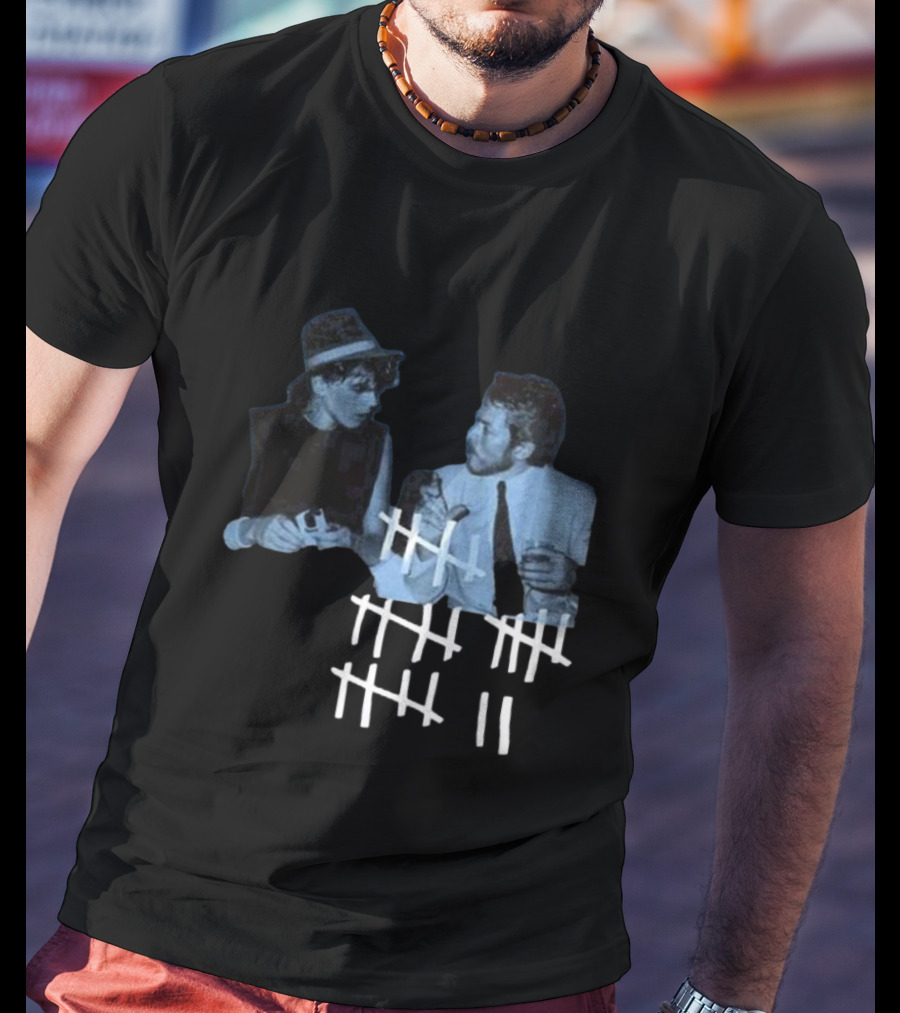 John Taylor X Robert Palmer Power Station Photo Counting Marks T-Shirt