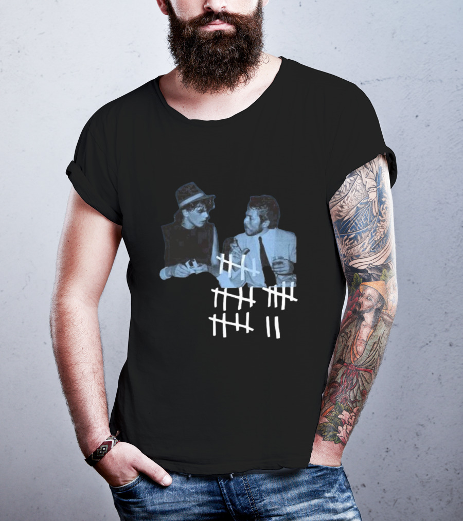 John Taylor X Robert Palmer Power Station Photo Counting Marks T-Shirt