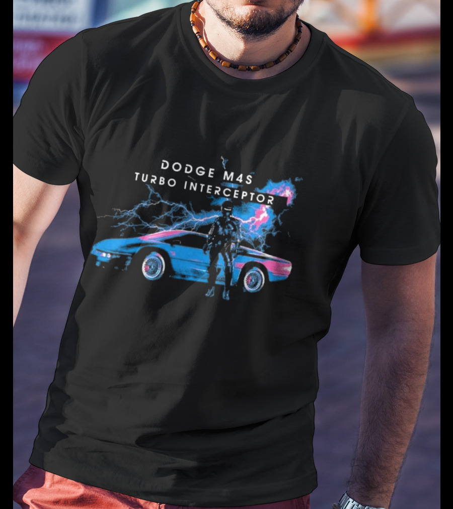 Dodge M4S Turbo Interceptor With Lightning And Wraith Character T-Shirt