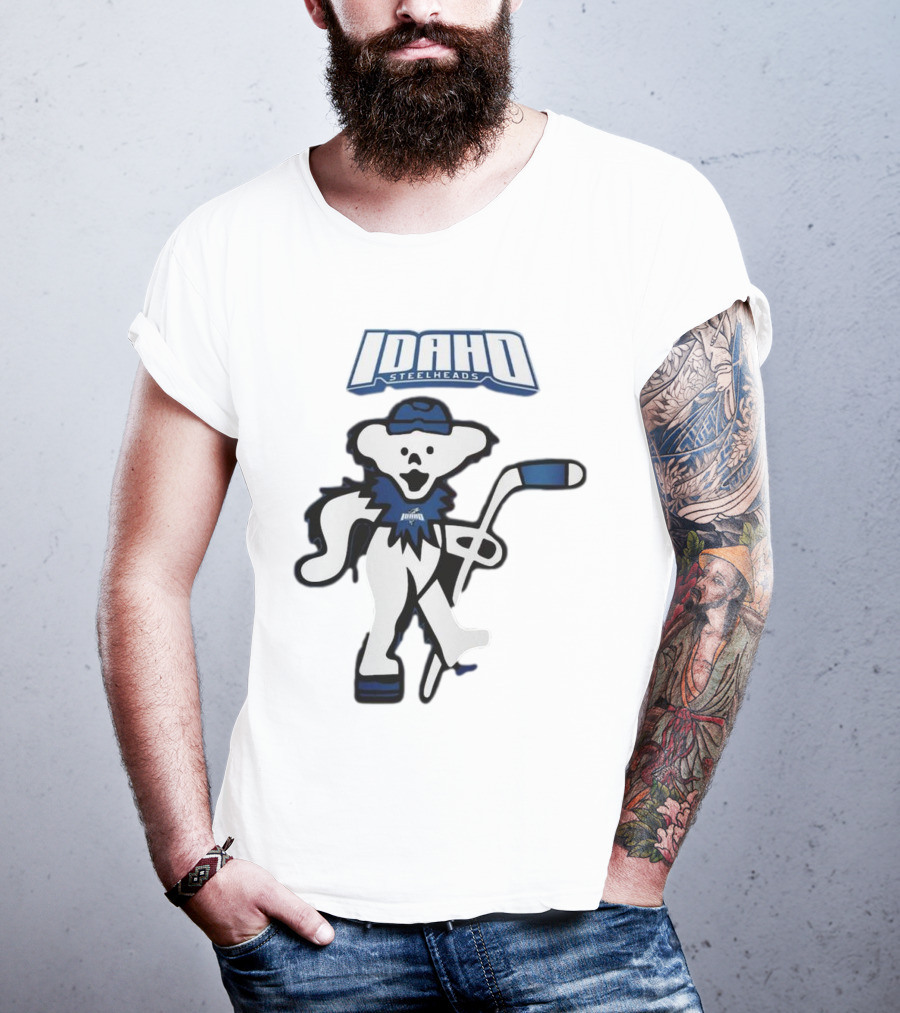Idaho Steelheads Grateful Dead Hockey Bear 2025 T-Shirt