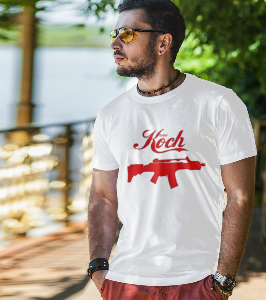 Enjoy Koch Heckler And Koch Coca Cola Style Red Gun T-Shirt