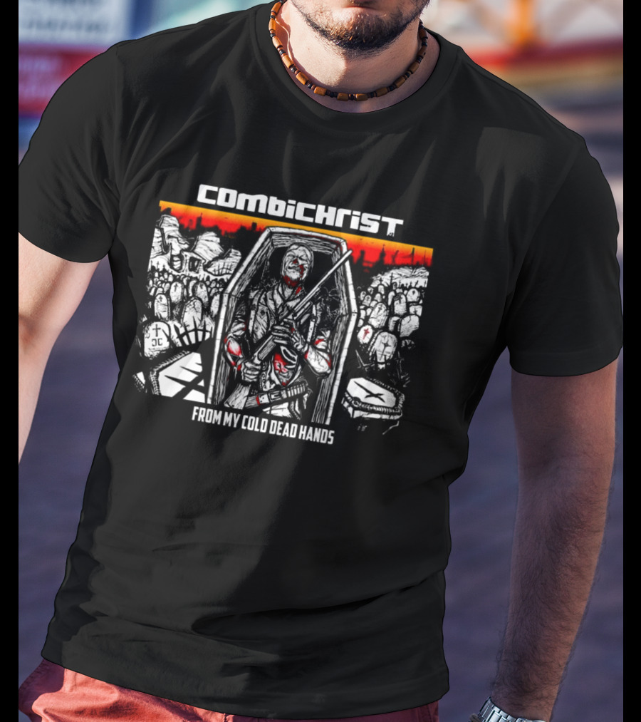 Combichrist From My Cold Dead Hands Zombie Apocalypse Graveyard Scene T-Shirt