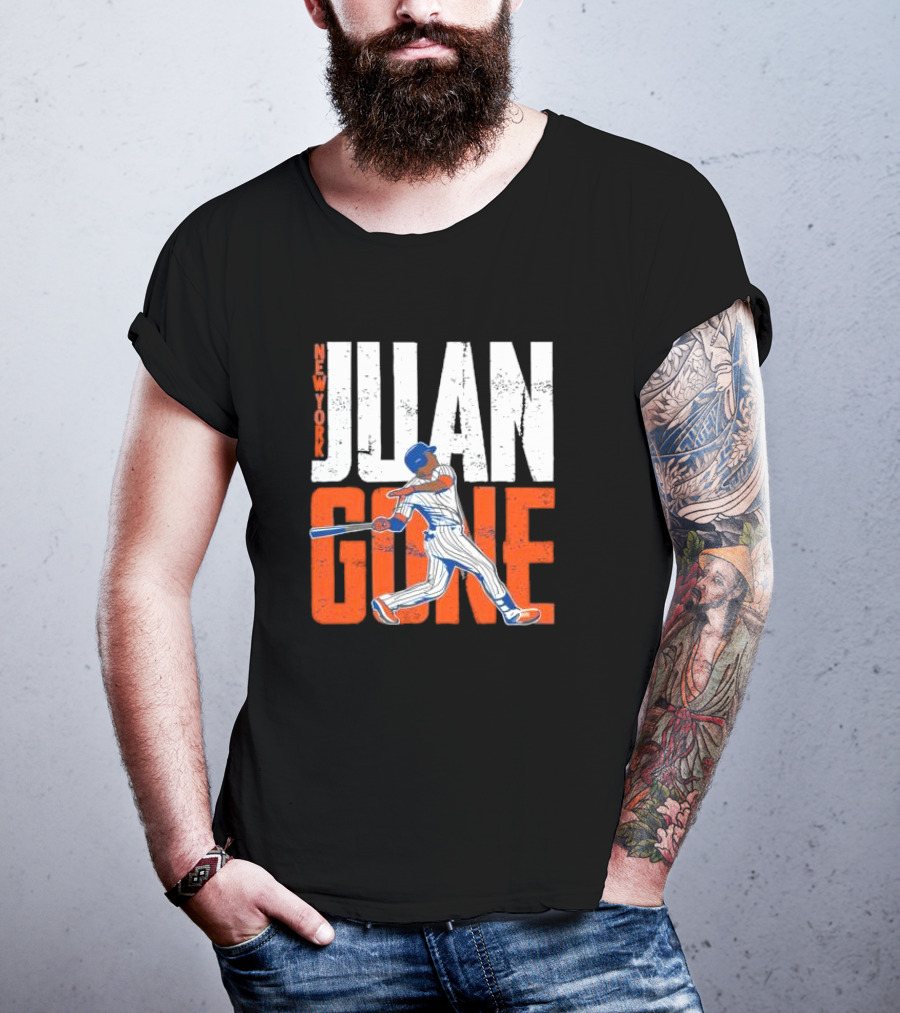 New York Juan Gone Baseball Player Swinging T-Shirt