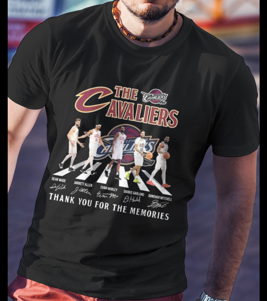 The Cavaliers Cleveland Cavaliers Basketball Signature Thank You For The Memories Dean Wade Jarrett Allen Evan Mobley Darius Garland Donovan Mitchell T-Shirt