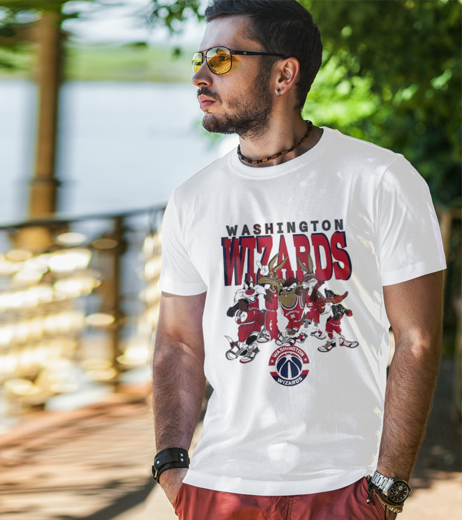 Washington Wizards NBA Basketball Looney Tunes Characters T-Shirt