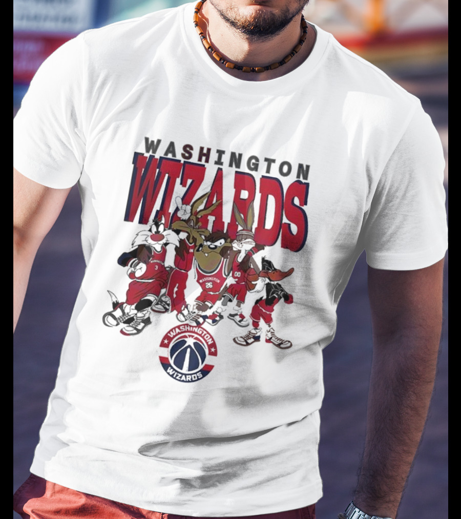 Washington Wizards NBA Basketball Looney Tunes Characters T-Shirt