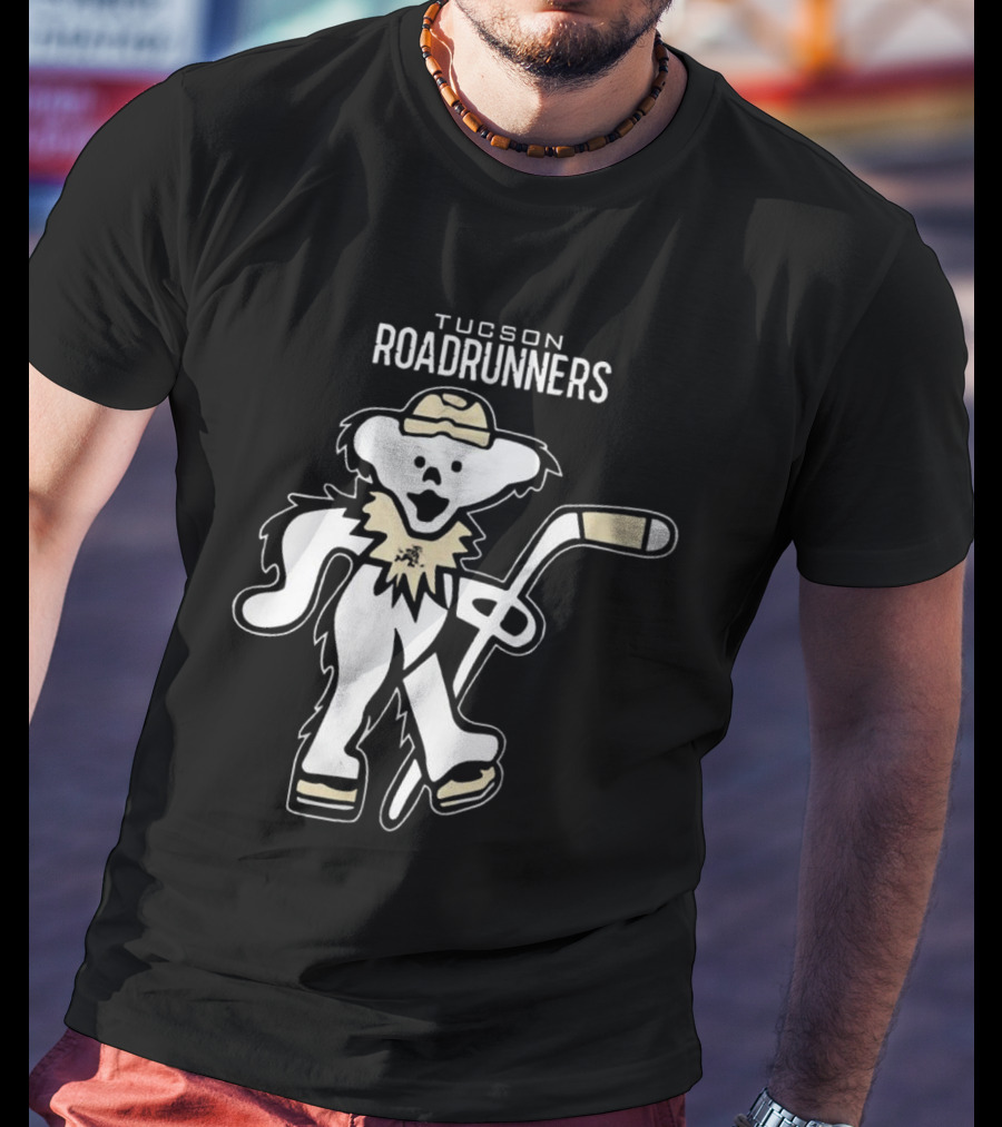 Tucson Roadrunners 2025 Grateful Dead Night Hockey Bear T-Shirt