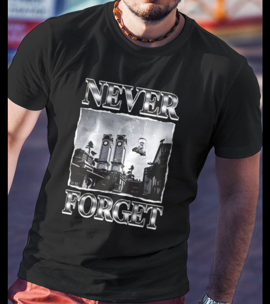 Never Forget Back To The Future Clock Tower Iconic Scene T-Shirt