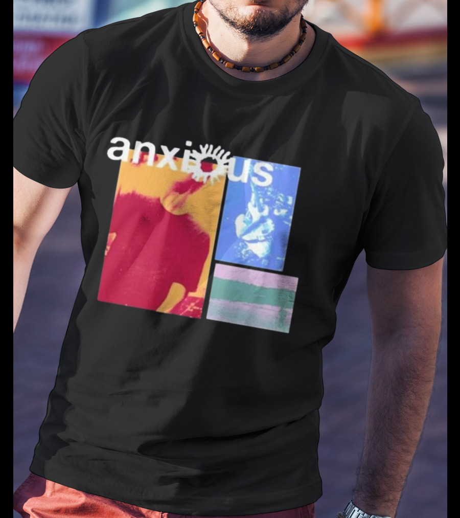 Anxious Red Blue Purple Collage T-Shirt