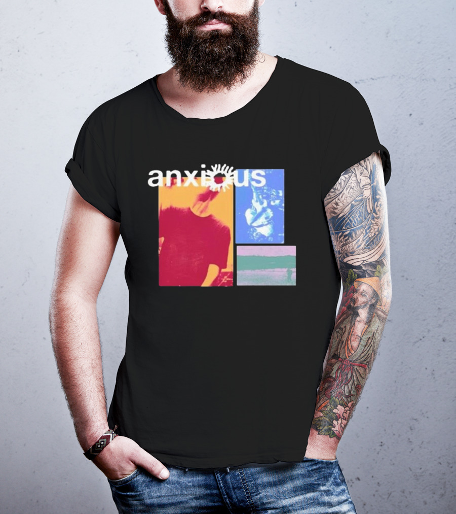 Anxious Red Blue Purple Collage T-Shirt