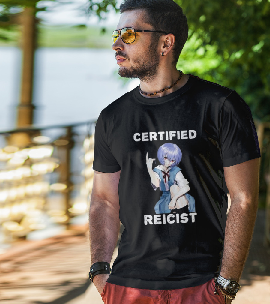 Certified Reicist Rei Ayanami Eva Blue Hair School Uniform T-Shirt