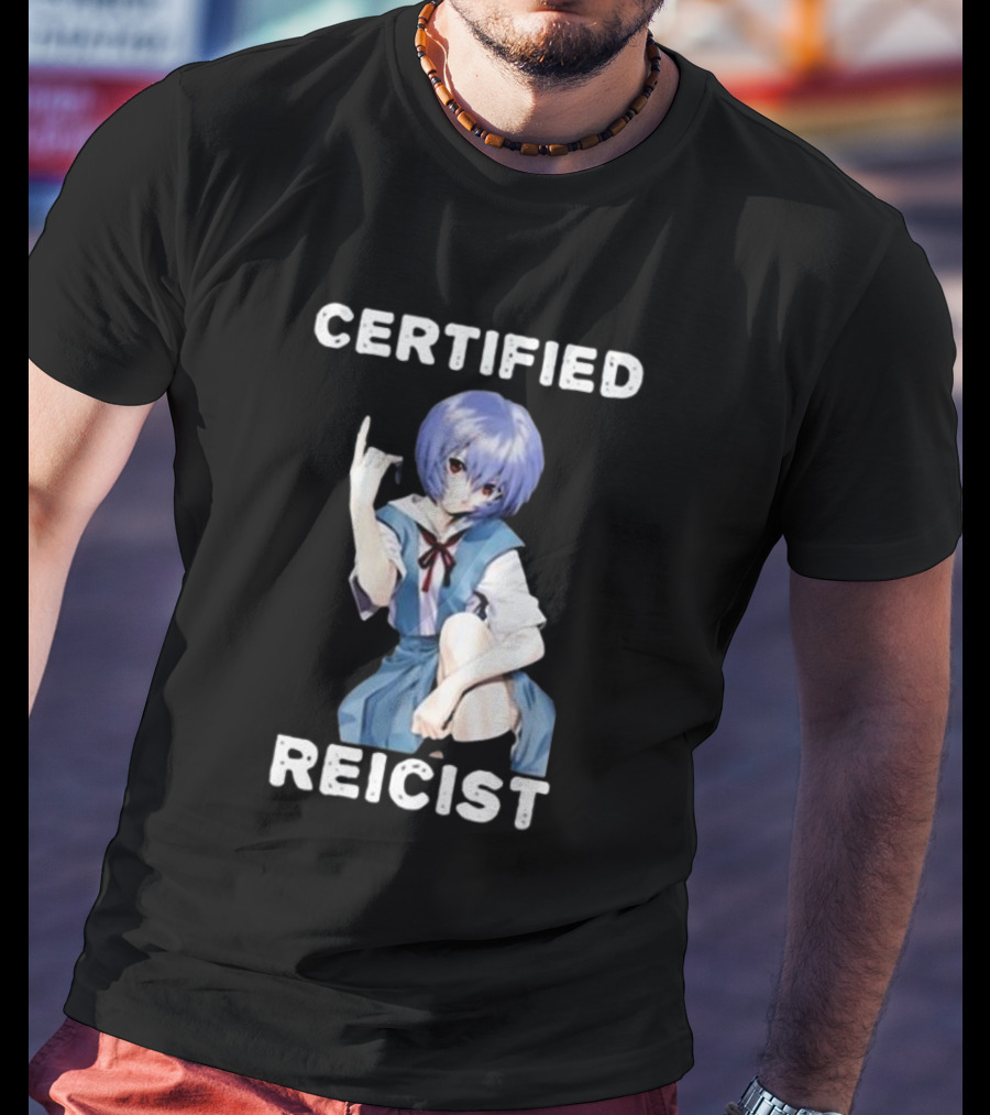 Certified Reicist Rei Ayanami Eva Blue Hair School Uniform T-Shirt
