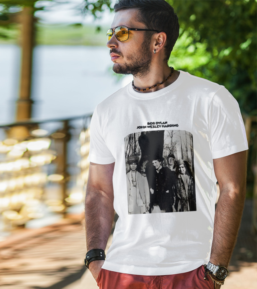 Bob Dylan John Wesley Harding Album Cover Image T-Shirt