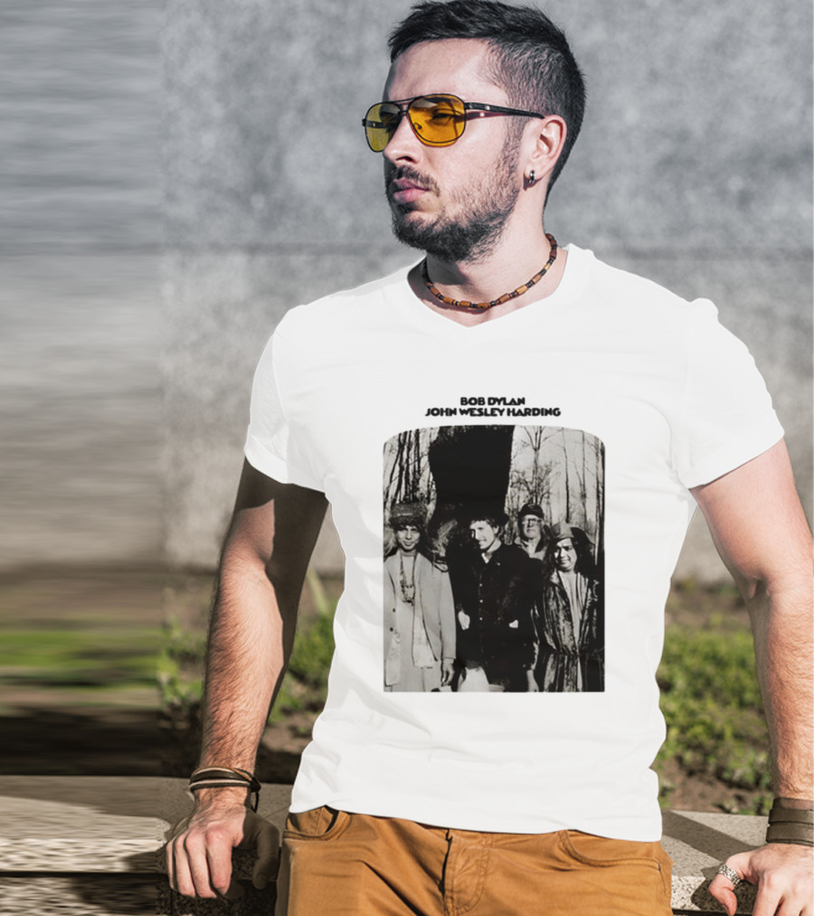 Bob Dylan John Wesley Harding Album Cover Image T-Shirt