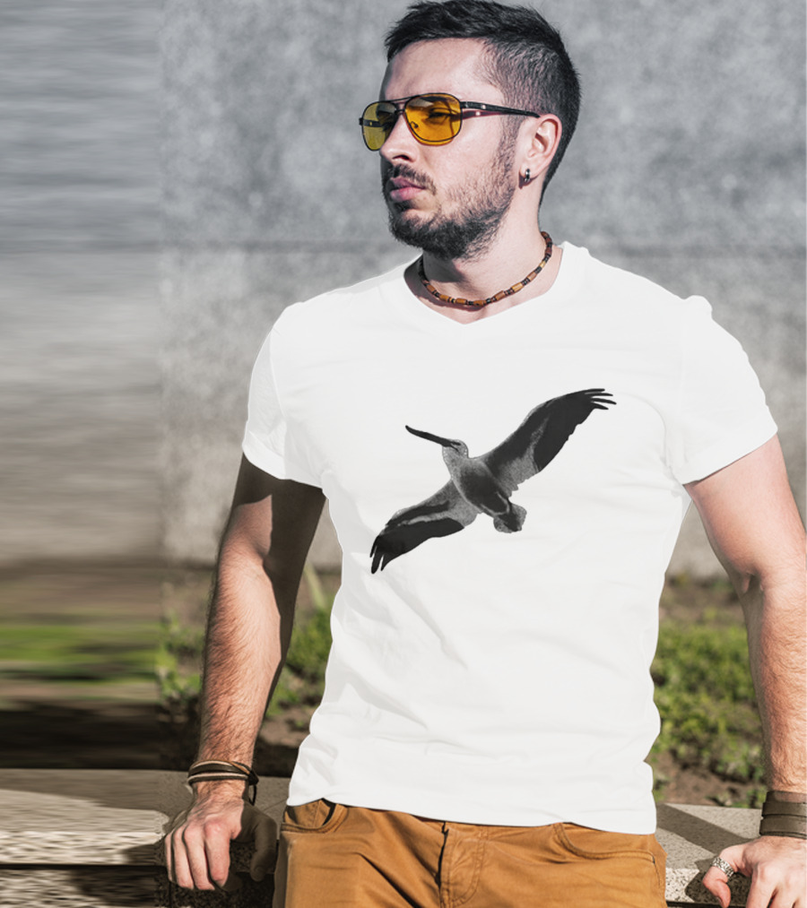 Staff Somewhere On The Northside Black And White Pelican T-Shirt