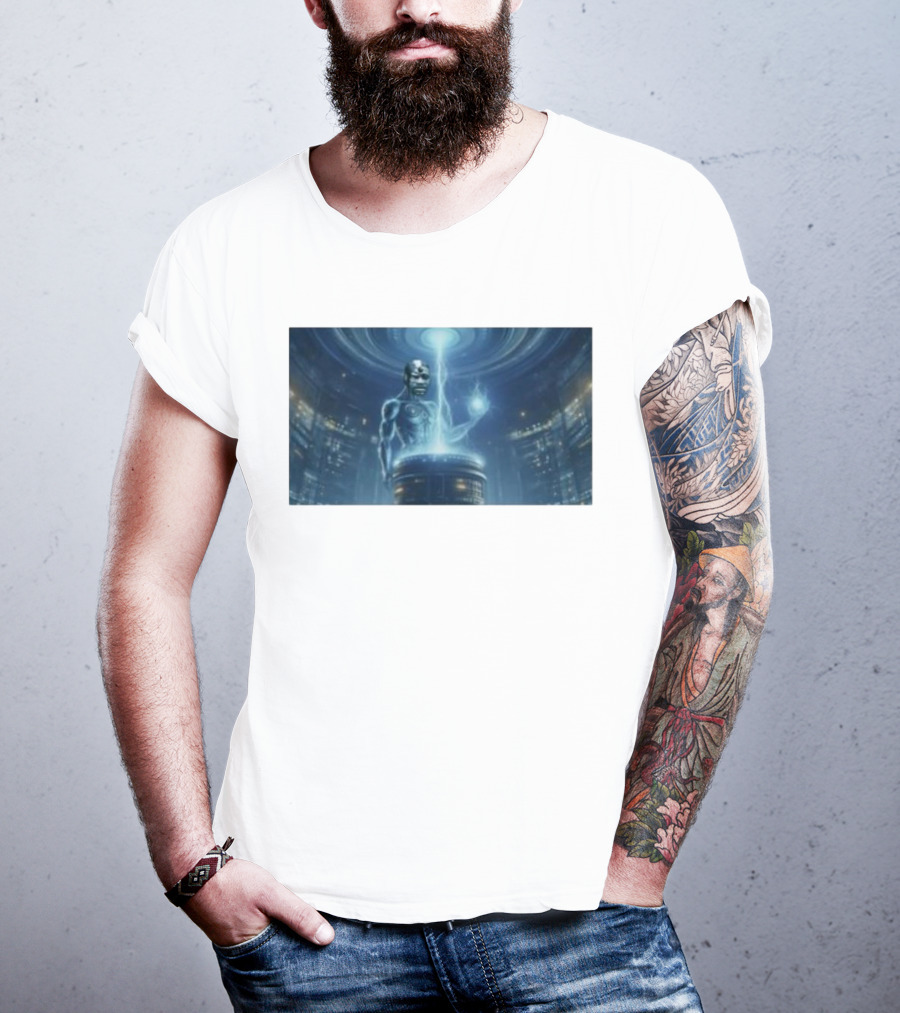 0Xerrl George Droyd Reactor Cybernetic Energy Power Core T-Shirt