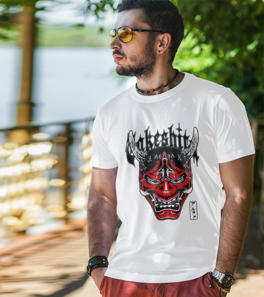 Konosuke Takeshita Demon Mask Alpha Kanji Triblend T-Shirt