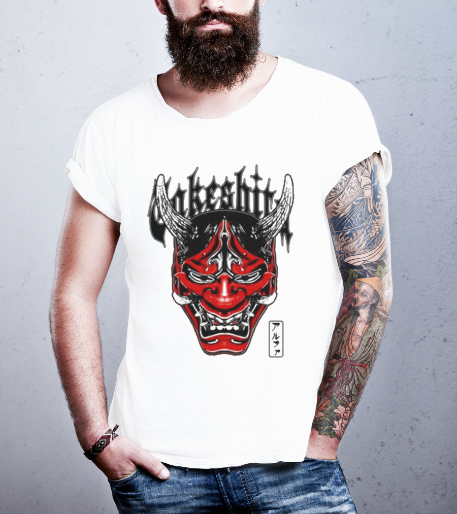 Konosuke Takeshita Demon Mask Alpha Kanji Triblend T-Shirt