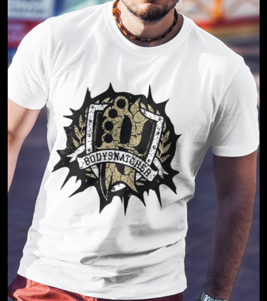 Bodysnatcher Brass Knuckles Emblem Mosh Club Badge T-Shirt