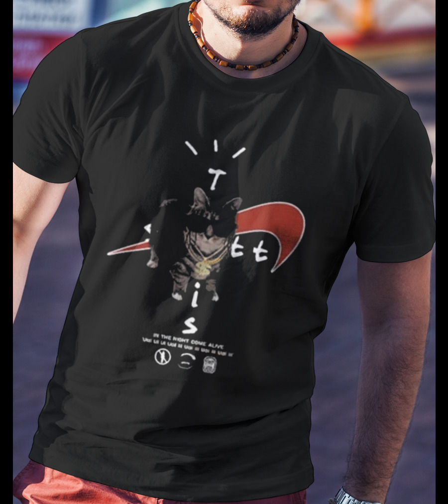 Travis Scatt Oiiaa Oiiaa Cat 2025 In The Night Come Alive T-Shirt