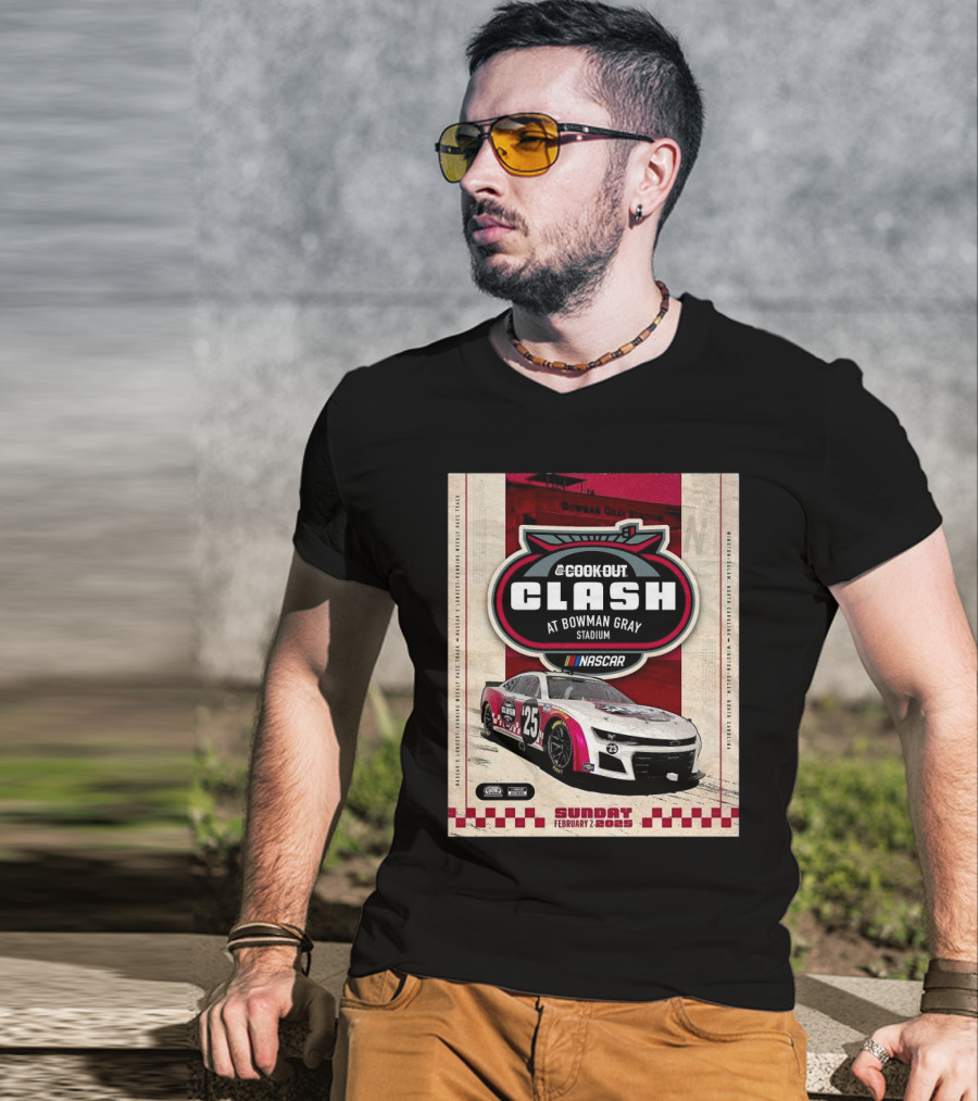 Cook Out Clash NASCAR February 2 2025 Bowman Gray Stadium Winston-Salem North Carolina T-Shirt
