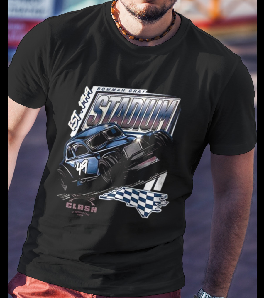 Bowman Gray Stadium Vintage Car EST 1949 Cook Out Clash Racing T-Shirt