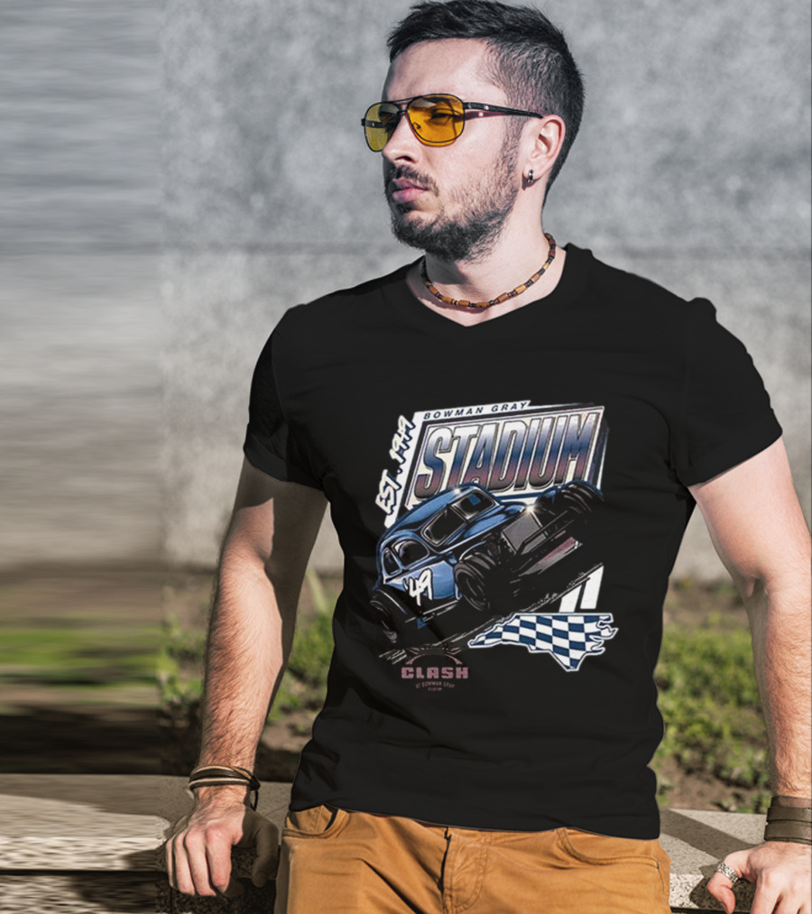Bowman Gray Stadium Vintage Car EST 1949 Cook Out Clash Racing T-Shirt